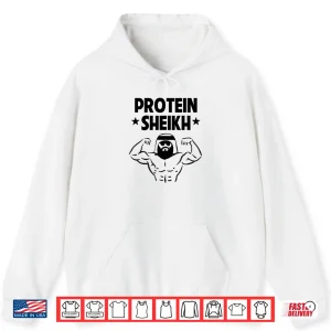 Hoodie Protein Sheikh Funny Arabic Gym Fitness Lover Bodybuilding Shirt