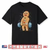 Gingerbread Weightlifting Workout Bodybuilding Festive Design Shirt