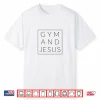 Gym And Jesus Christian Workout Modern Fitness Graphic Shirt