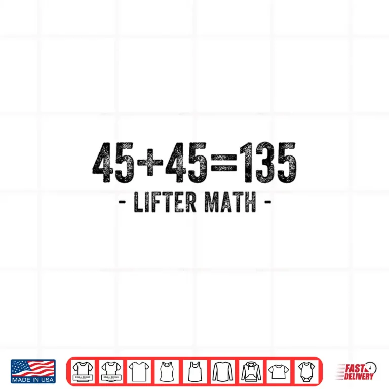 Design Forty Five Forty Five One Hundred Thirty Five Lifter Math Shirt