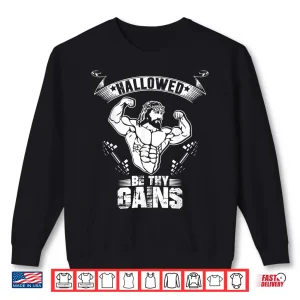 Sweatshirt Jesus Bodybuilding Weight Lifting Christian Graphic Funny Shirt