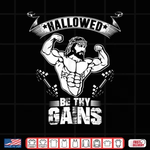 Design Jesus Bodybuilding Weight Lifting Christian Graphic Funny Shirt