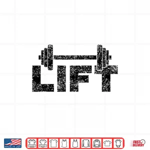 Design Lift Workout Lifting Weightlifting Gym Minimalist Graphic Shirt