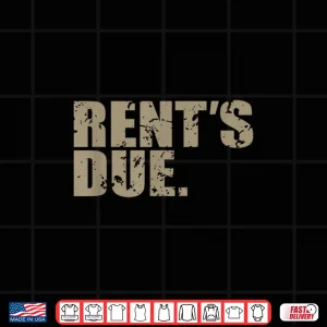 Design Rents Due Work Hard Bodybuilder Weightlifting Distressed Shirt