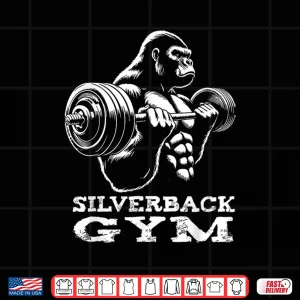 Design Silverback Gym Gorilla Weightlifting Workout Fitness Shirt