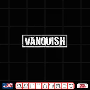 Design Vanquish Gym Fitness Instructor Bodybuilder Exercise Grunge Shirt