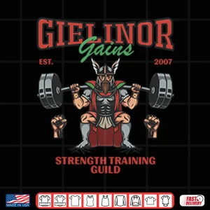 Design Gielinor Gains Strength Training Guild RuneScape Shirt