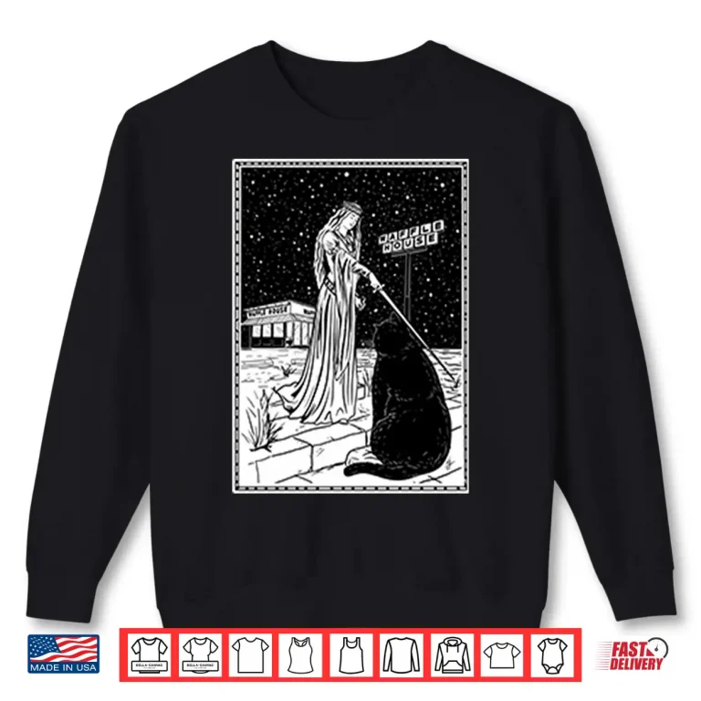 Medieval Cat Waffle House Tarot Style Shirt 2 Sweatshirt Medieval Cat Waffle House Tarot Style Shirt