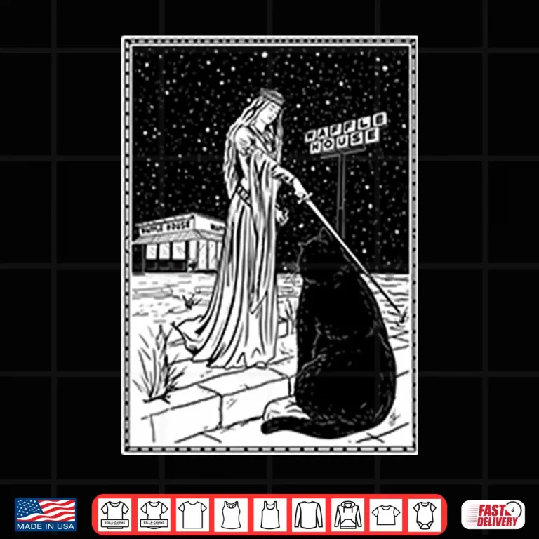 Medieval Cat Waffle House Tarot Style Shirt 4 Design Medieval Cat Waffle House Tarot Style Shirt