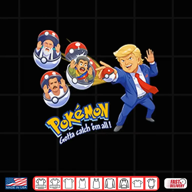 Design Trump Iran Leader Maduro El Mencho Pokemon Shirt