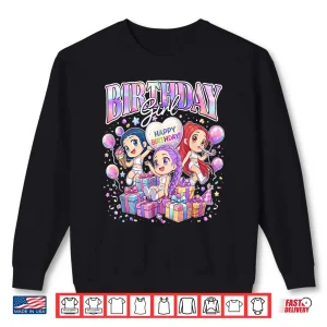Sweatshirt Birthday Girl Cute Chibi Kpop Funny Kids Bday Shirt