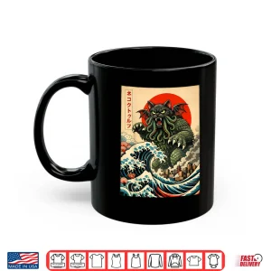 Mug Cthulu Catzilla Tokyo Monster Cat Japanese Art Design Shirt