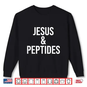 Sweatshirt Jesus and Peptides Funny Christian Bible Gym Workout Shirt