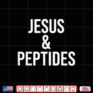 Design Jesus and Peptides Funny Christian Bible Gym Workout Shirt