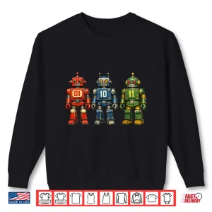 Sweatshirt Binary Code Robot Retro 01 10 11 Programming Humor Vintage Shirt
