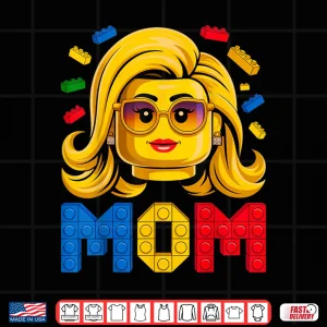 Design Family Mom Master Builder Building Bricks Blocks Mothers Day Shirt