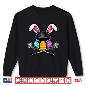 Sweatshirt Funny Easter Lacrosse Bunny with Eggs Cute Lacrosse Player Shirt