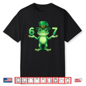 Leprechaun Frog 6 7 St Patricks Day 67 Meme Boys Kids Youth Shirt