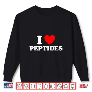 Sweatshirt Peptide Heart Funny Cute Skincare Amino Acid Supplement Fan Shirt