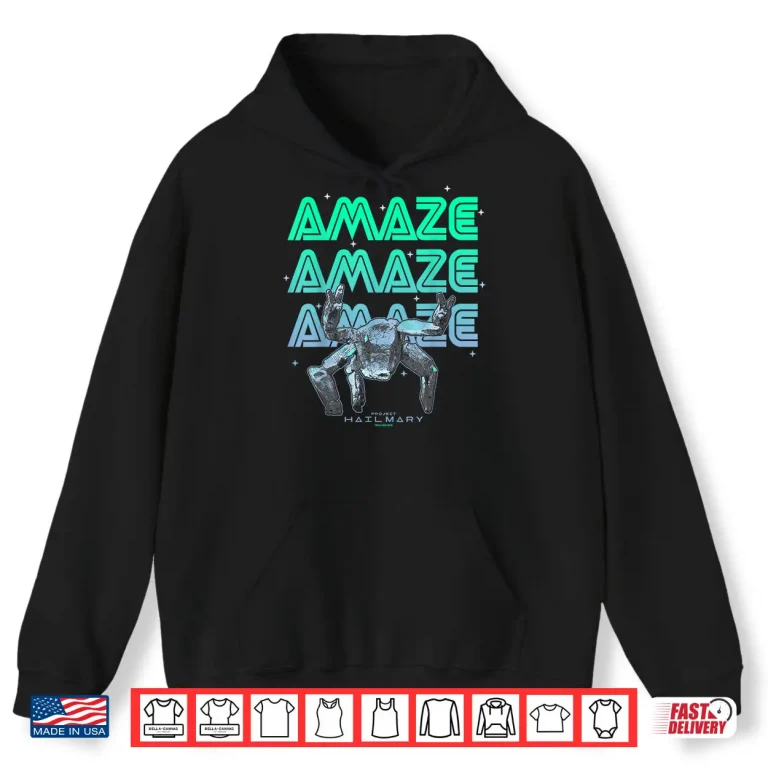 Hoodie Project Hail Mary Amazing Rocky The Alien Neon Portrait Shirt