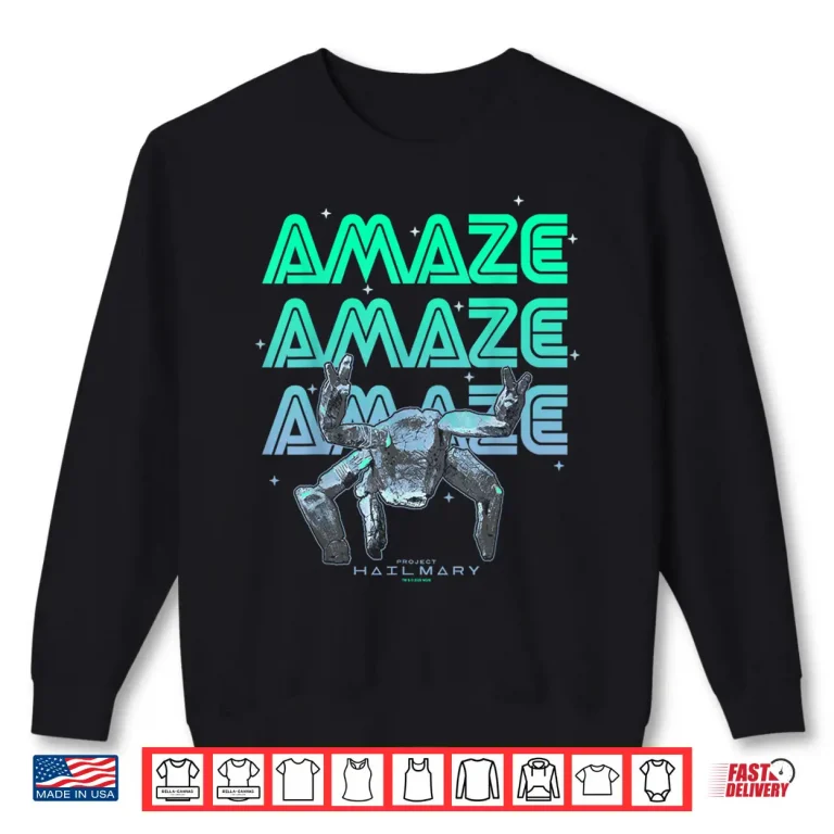 Sweatshirt Project Hail Mary Amazing Rocky The Alien Neon Portrait Shirt