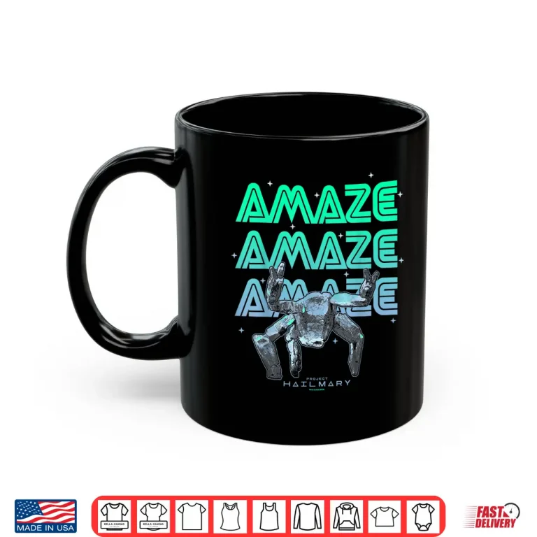 Mug Project Hail Mary Amazing Rocky The Alien Neon Portrait Shirt