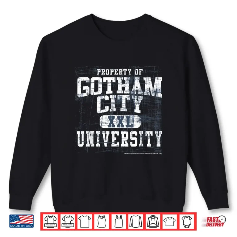 Sweatshirt Property of Gotham City XXL University Theme Shirt