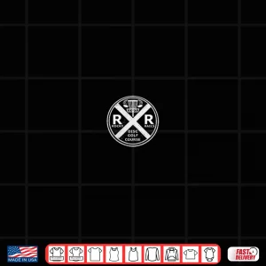 Design Rocky Rails Disc Golf Vintage Train Design Back Graphic Shirt