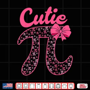 Design Cutie Pi Day Cute Pi Symbol Math Teachers Women Girls Kids Shirt