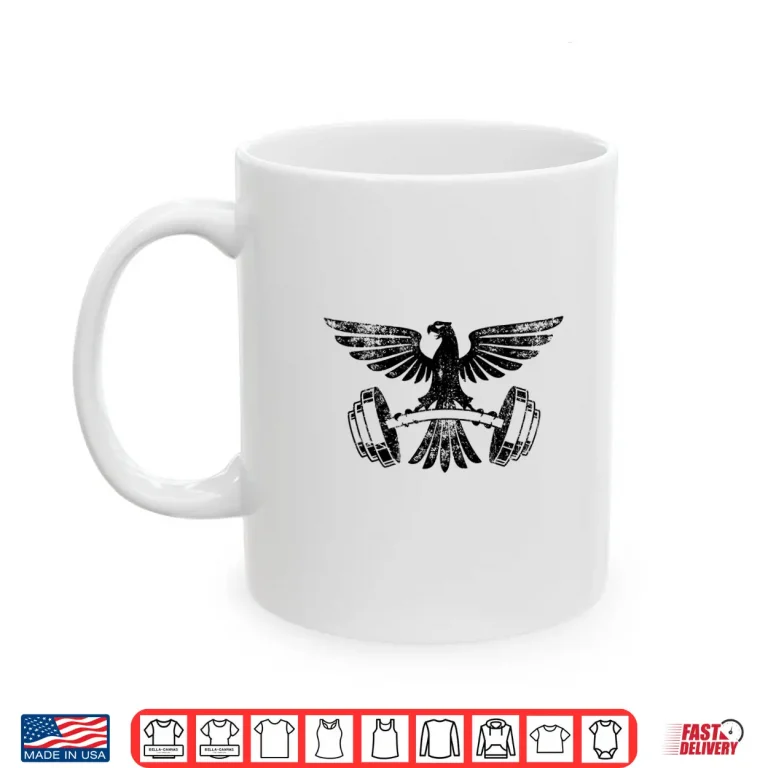 Mug Bodybuilding Weightlifting Workout Home Gym Eagle Vintage Shirt