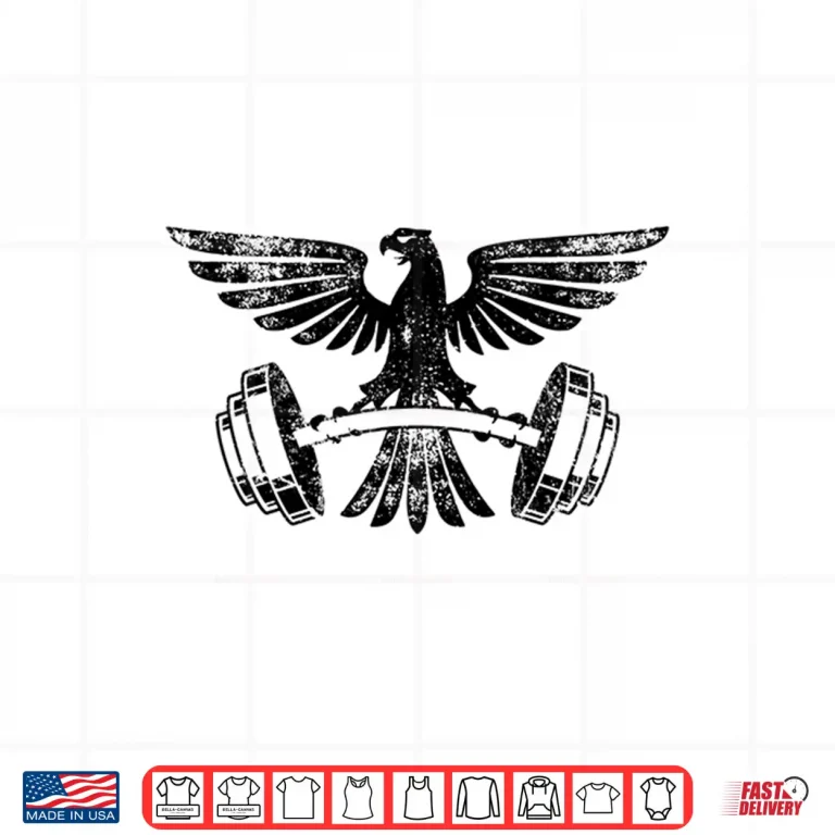 Design Bodybuilding Weightlifting Workout Home Gym Eagle Vintage Shirt