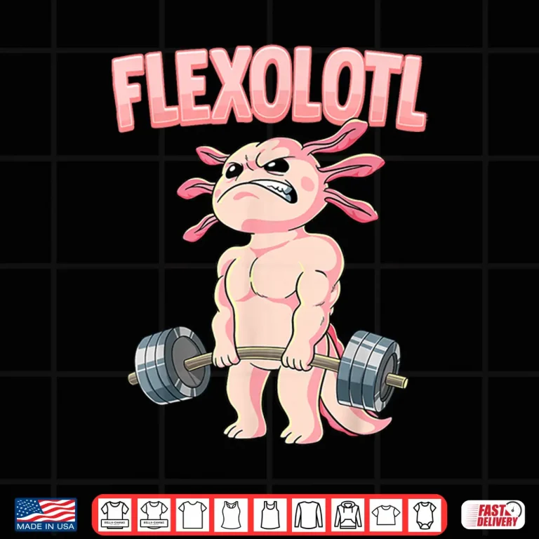 Design Flexolotl Axolotl Gym Bodybuilding Animal Graphic Shirt