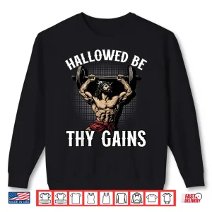 Sweatshirt Gym Workout Bodybuilding Fitness Gym And Jesus Christ Humor Funny Shirt