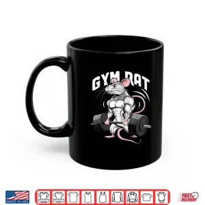 Mug Gym Rat Bodybuilding Fitness Workout Gym Weightlifter Humor Funny Shirt
