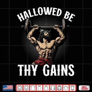 Design Gym Workout Bodybuilding Fitness Gym And Jesus Christ Humor Funny Shirt