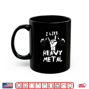 Mug Heavy Metal Weightlifting Bodybuilding Gym Workout Barbell Shirt