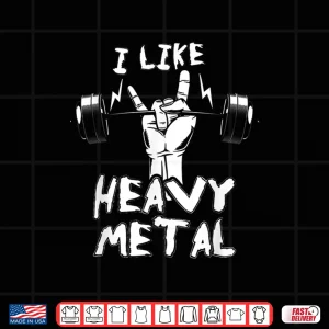 Design Heavy Metal Weightlifting Bodybuilding Gym Workout Barbell Shirt