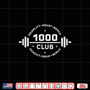 Design One Thousand Pound Club Bodybuilding Workout Gym Weightlifter Shirt