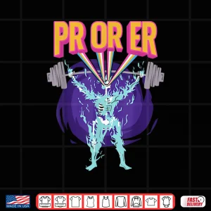 Design PR Or ER Workout Bodybuilding Gym Weightlifting Statement Shirt