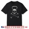 Skull Barbell And Kettlebell Weightlifting Gym Powerlifter Shirt