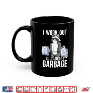 Mug Raccoon Deadlift Bodybuilding Animal Gym Fitness Humor Funny Shirt