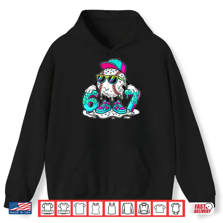 Hoodie 67 Baseball Life Style 101 Apparel Youth Drip Baseball Boys Shirt