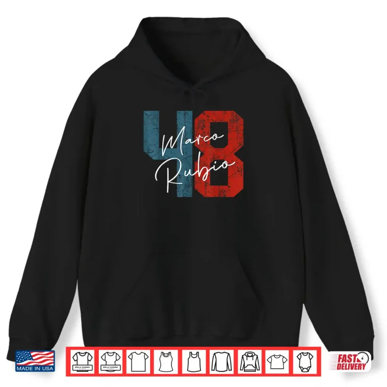 Hoodie Marco Rubio 2028 President 48 US Republican Election Retro Shirt