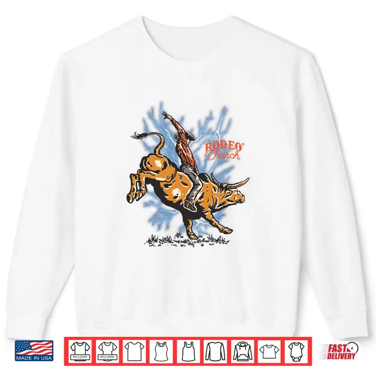 Sweatshirt Rodeo Bull with Lightning Shirt