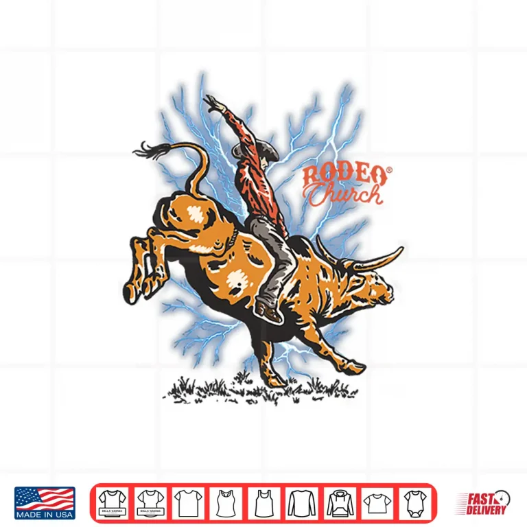 Design Rodeo Bull with Lightning Shirt