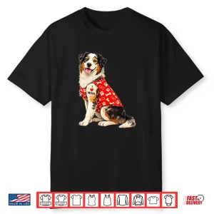 Australian Shepherd Mom I Love Mom Heart Tattoo Aussie. Shirt