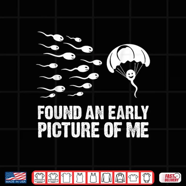Design Found an Early Picture of Me Funny Sperm Cell Parachute Shirt