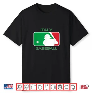 Italy Baseball Fan Italian Flag Classic European Sports Gear Shirt