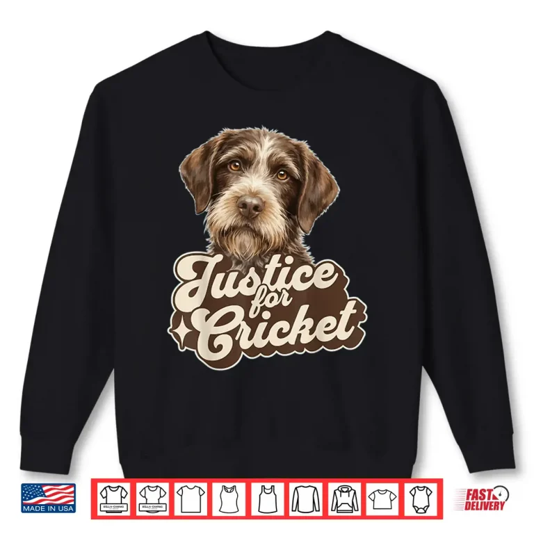 Sweatshirt Justice for Cricket Dog Lover Retro Vintage Shirt
