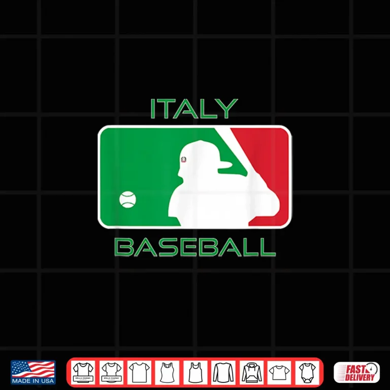 Design Italy Baseball Fan Italian Flag Classic European Sports Gear Shirt